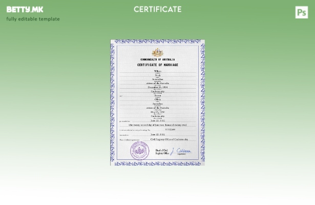 Модерен стил на Австралија, шаблон за PSD, шаблон за документи за брак